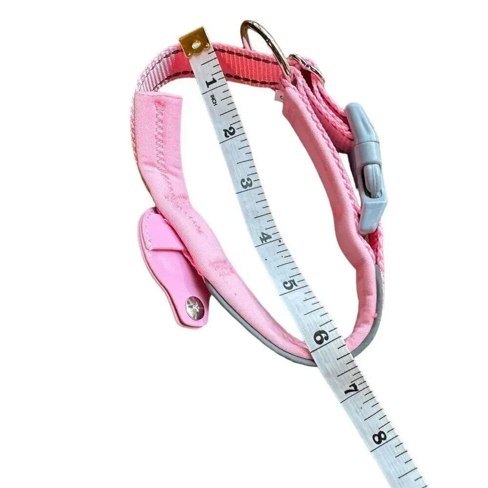 Feeyar Reflective AirTag Dog Collar Pink for Medium Large Dogs NWT
